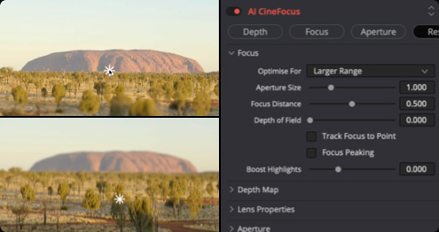 Zvanična Blackmagic Design prezentacija kontrola AI CineFocus alata